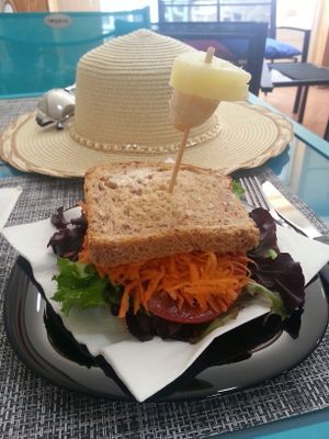 Carrot sandwich at Vegana By Tentúgal in Porto
