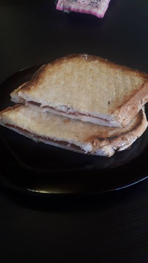 tasty cheese and ham toast at Vegana By Tentúgal in Porto