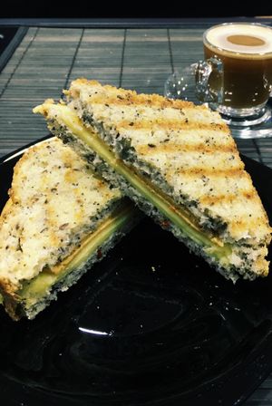 Vegan toast ham and cheese at Vegana By Tentúgal in Porto