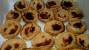 traditional pastry:Pastel de Nata at Vegana By Tentúgal in Porto