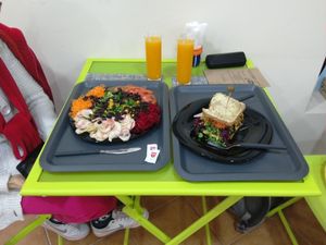 Our delicious meal... at Vegana By Tentúgal in Porto