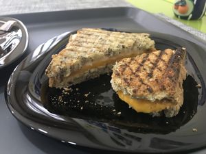 Delicious & perfect vegan grilled cheese! (April 2018) at Vegana By Tentúgal in Porto