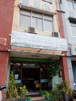 Outside at Suka Cita Vegetarian in Tangerang