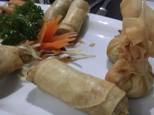 spring rolls starter at Kamthai Thai in Whitby