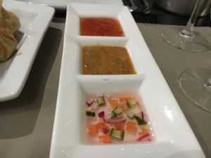 dips for starters  at Kamthai Thai in Whitby