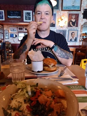 Nice curry, burger and chips at Lounges - Brunello in Weston-super-mare