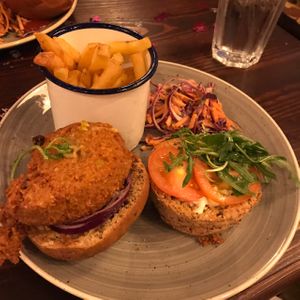 vegan falafel burger at Lounges - Brunello in Weston-super-mare