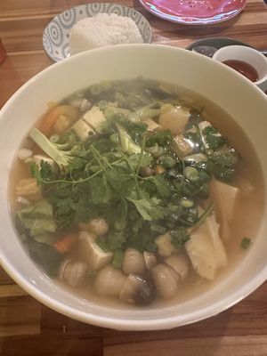 Lemongrass soup!  at Woody's Thai Kitchen in Seward