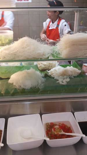 rice noodles at Jay Health in Chiang Mai