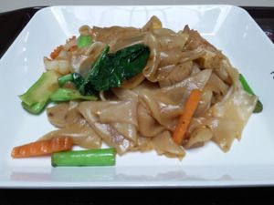 pad see ew at Jay Health in Chiang Mai