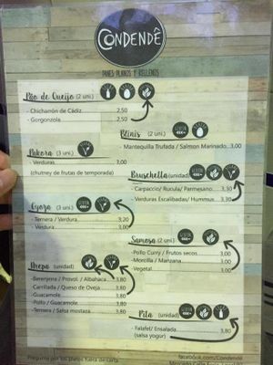 Menu Condendê at Condende in Sevilla