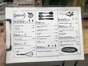 Updated menu (15/04/19) at Condende in Sevilla