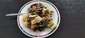 Rice with 3 options at Tien Sieng Vegetarian Foods in Chiang Mai