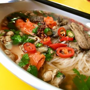 Noodle Soup at Tien Sieng Vegetarian Foods in Chiang Mai
