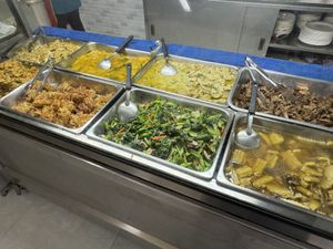 Hot Food Bar  at Tien Sieng Vegetarian Foods in Chiang Mai