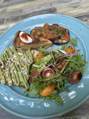 Spanish Italian Menu 44€
Zucchini Pesto Lasagna, Spanish Tortilla & Caponata Trio
  at Simone's Kitchen in Antwerpen