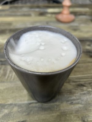 Soy cappuccino 4,40€  at Simone's Kitchen in Antwerpen