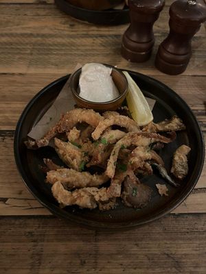 Oyster Mushroom Kalimari   at Olive Tree Brasserie in Chester