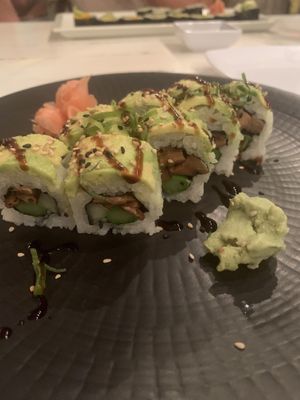 Magic mushroom roll 😍yummy! at Ohana in Jaco