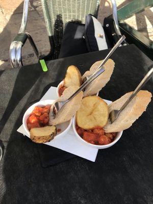 Soja magro con tomate at Platea de Almagro in Almagro