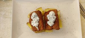 Cachopo seitan con salsa tartara at Platea de Almagro in Almagro