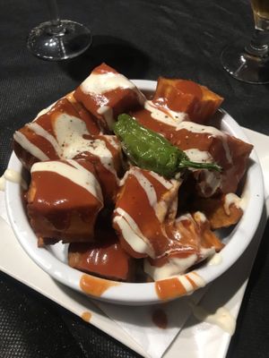 Braviolis de boniatos  at Platea de Almagro in Almagro