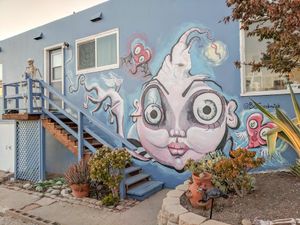 Beautiful mural right outside at JOY in Shell Beach