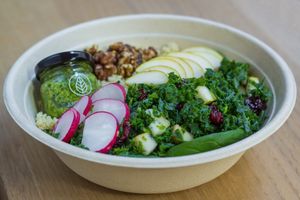 Vegan salad bowl at Juice by Nature in Amsterdam