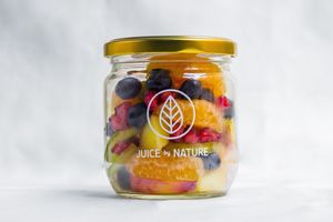 Fresh fruit salad at Juice by Nature in Amsterdam
