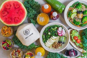 food selection from Juice By Nature at Juice by Nature in Amsterdam