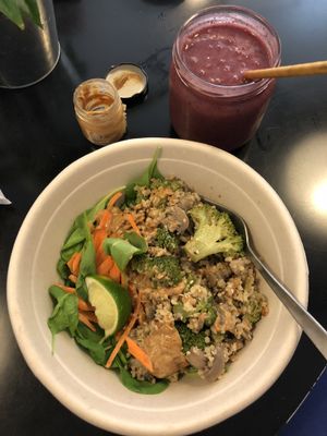 Vegan Buddha bowl at Juice by Nature in Amsterdam