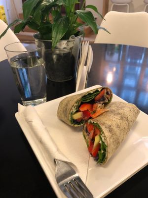 Scrumptious Vegan Cheez Wrap! So fresh and delicious...A must try.  at Juice by Nature in Amsterdam