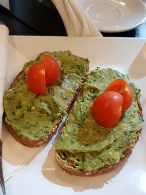 Avocado on toast, cant go wrong with this! The avo had a lot of flavour and was perfectly seasoned. at Juice by Nature in Amsterdam