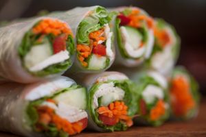 Vegan spring rolls at Jade Bistro and Patisserie in Portland