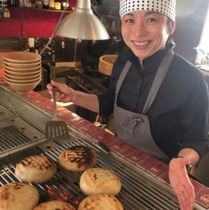 charcoal grill! at OYAKI Company in Tokyo