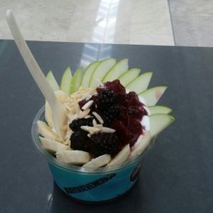 apple & blackberry acai bowl at Coco Bliss in Upper Mount Gravatt