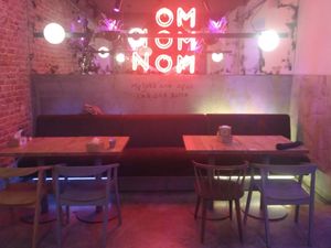 Inside at OM NOM NOM in Lviv