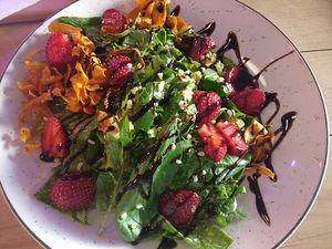 tasty food. maybe too much sugar? not sure. the menu is limited sadly but the food is soo good at OM NOM NOM in Lviv