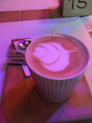 Great cappuccino with coconut milk at OM NOM NOM in Lviv