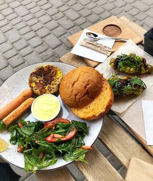 American breakfast  at OM NOM NOM in Lviv