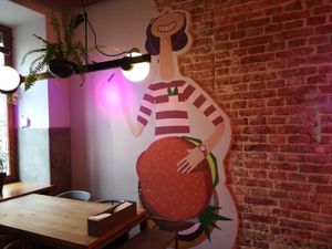 Nice interior design at OM NOM NOM in Lviv