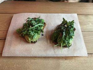 Avocado toast  at OM NOM NOM in Lviv