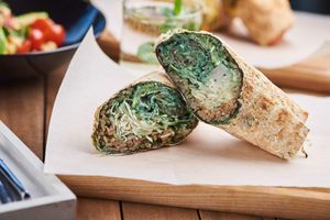 Asian wrap at OM NOM NOM in Lviv