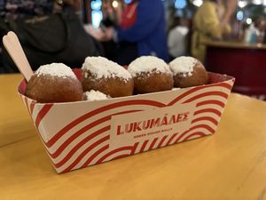 Apple cinnamon filled  at Lukumades in Athens