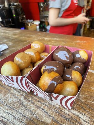 Lotus and bitter chocolate   at Lukumades in Athens