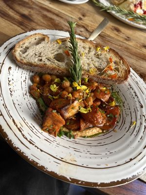 Vegan Hummus  at Cafe Green Bakery in Madrid