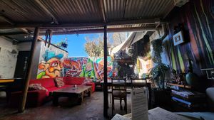 Outside seating at Ground Zero - Marley Coffee in Cape Town