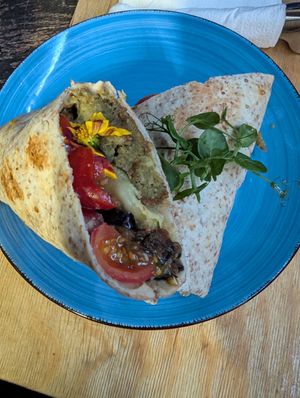 Falafel wrap at Ground Zero - Marley Coffee in Cape Town