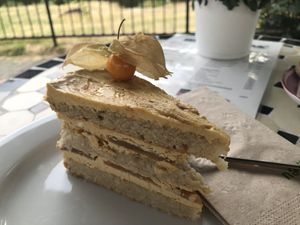 Birne-Karamell-Torte  at Café-Bistro Daheim in Bad Schandau