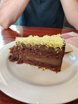 Chocolate, banana, avocado cake at Café-Bistro Daheim in Bad Schandau